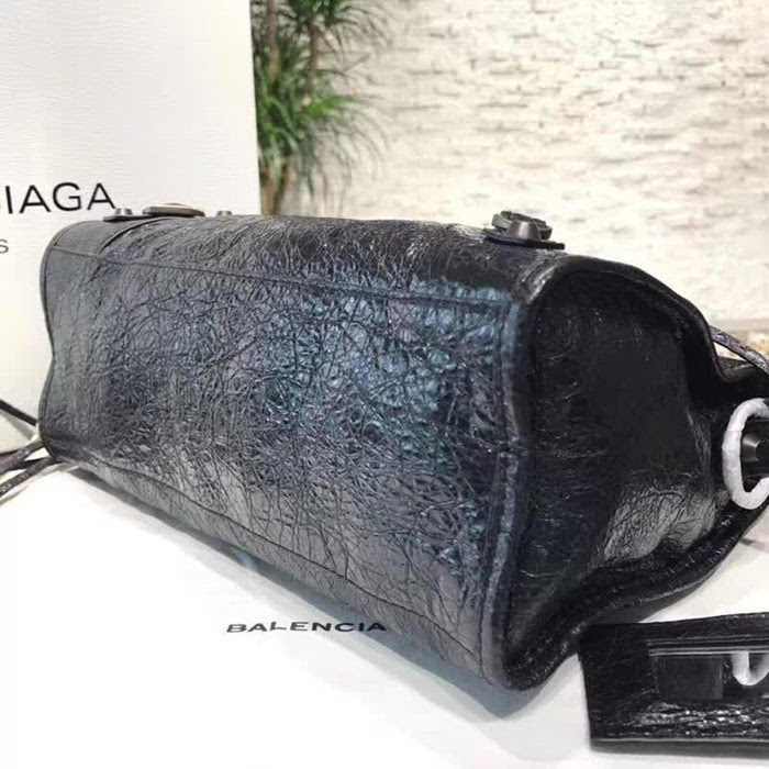 BALENCIAG巴黎世家 Balenciaga city 機車包 限量 原廠爆裂紋羊皮 塗鴉字母 手提肩背斜挎包  BL1700